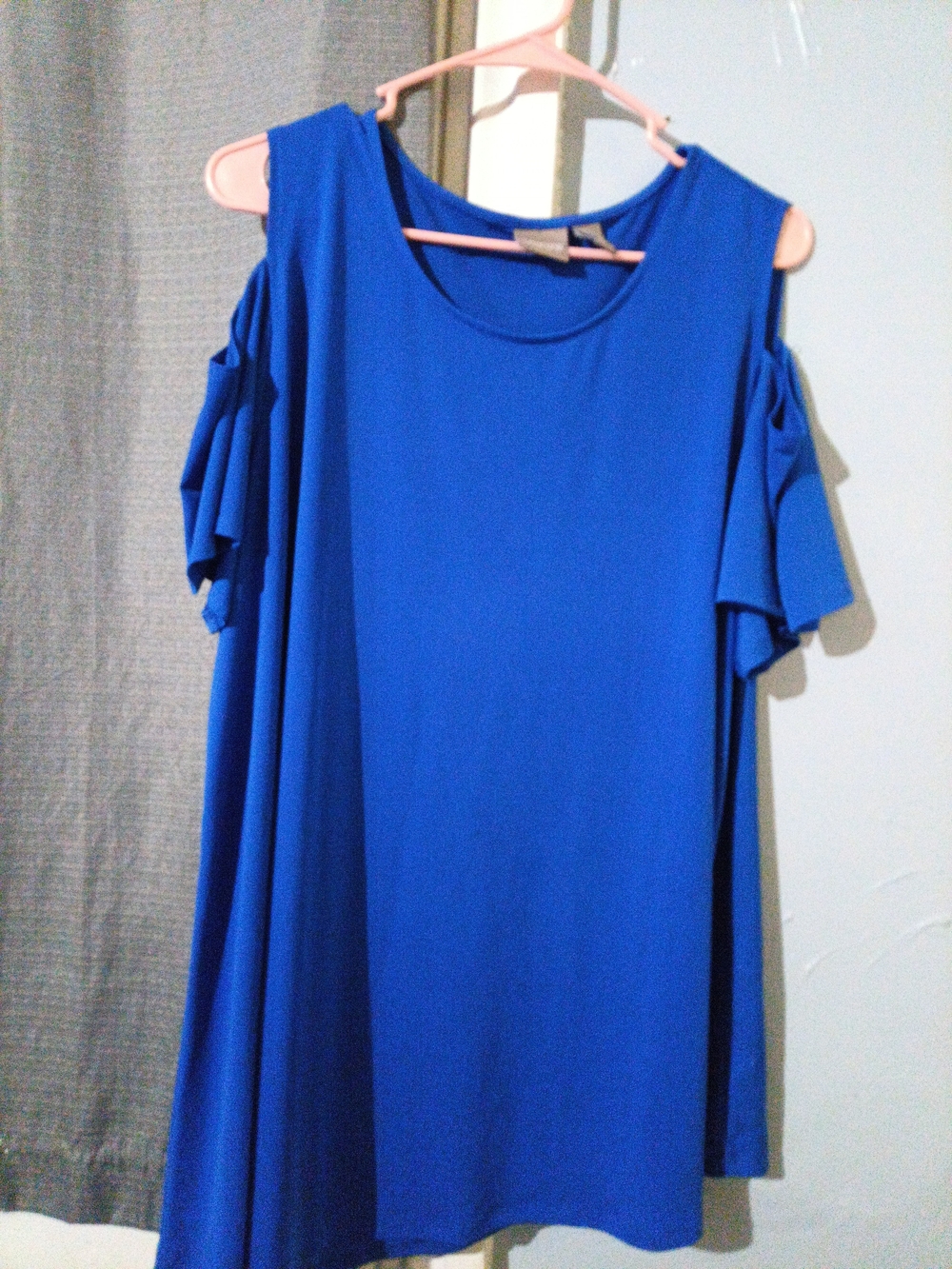 Chico's Royal Blue Cold-Shoulder Tunic